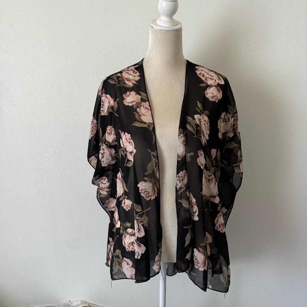 Floral Sheer Kimono Cover up